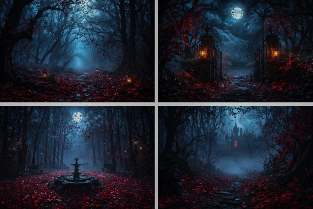Photography Dark Cloth - Fond de scène gothique mystérieux avec