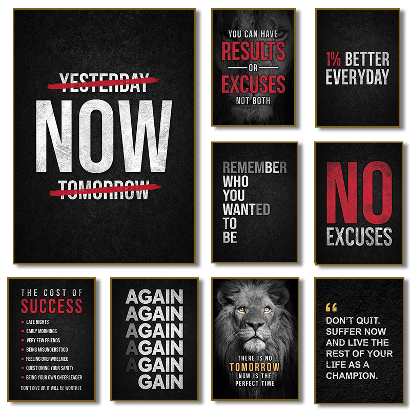 Photography Nature - Affiche de motivation « Pas d'excuses