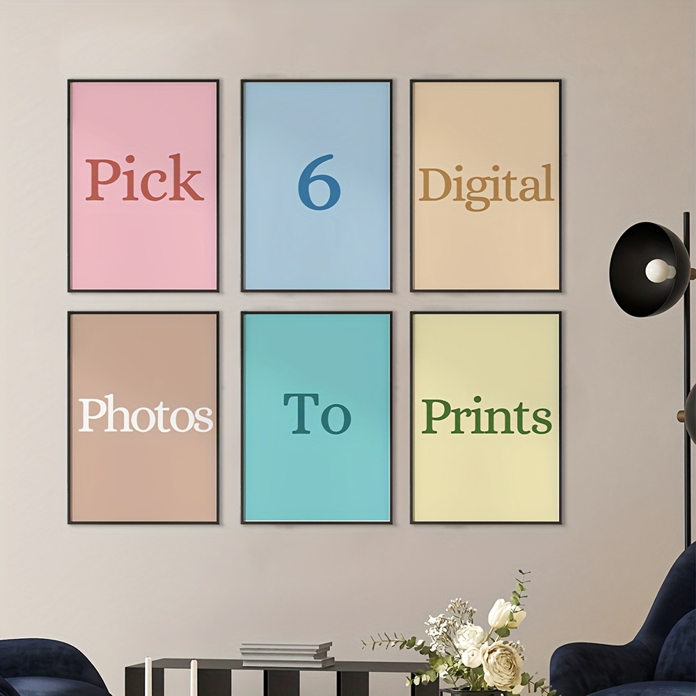 Photograph Lyrics - Lot de 6 impressions sur toile