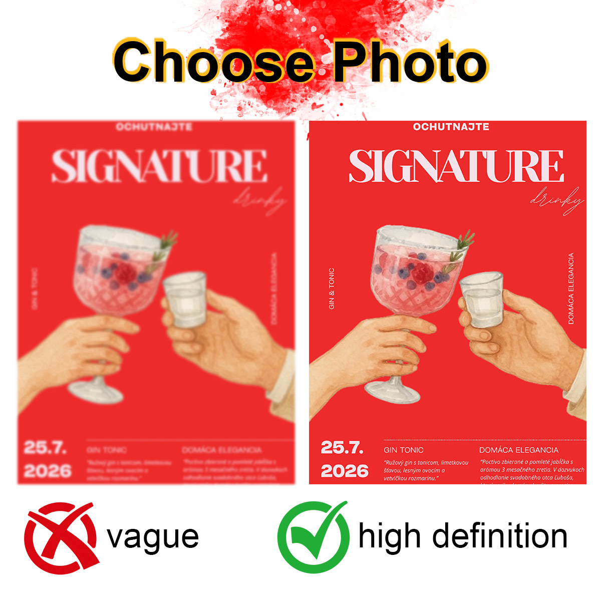 Photograph Lyrics - Affiche publicitaire personnalisée avec photo, art