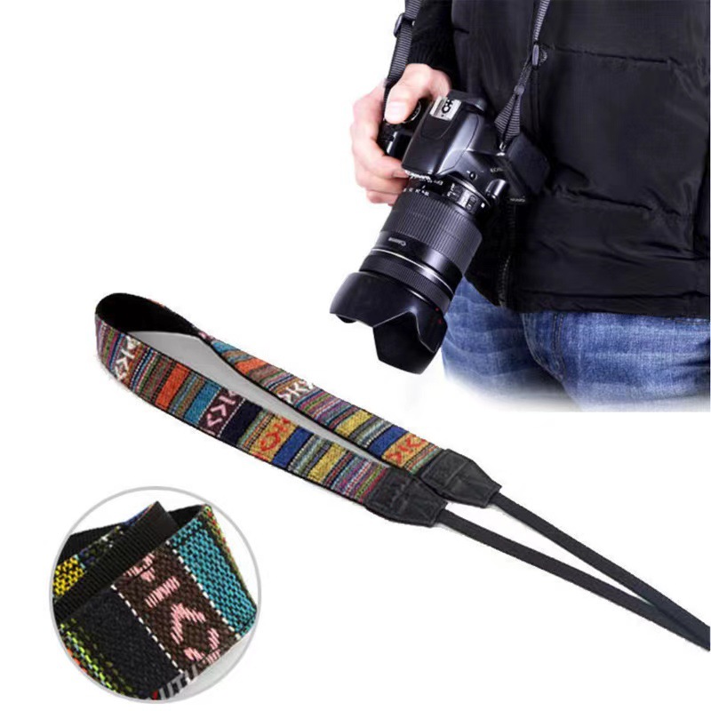 Sangle de caméra réglable en c - Camera Strap Leather avis et prix