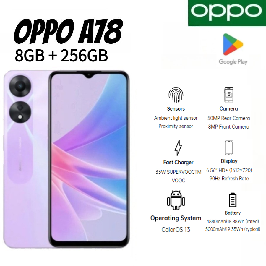 Nouveau Smartphone OPPO A78 Éd - Photography Sim avis et prix